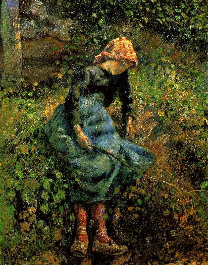 Camille Pissarro Young Peasant Girl with a Stick
